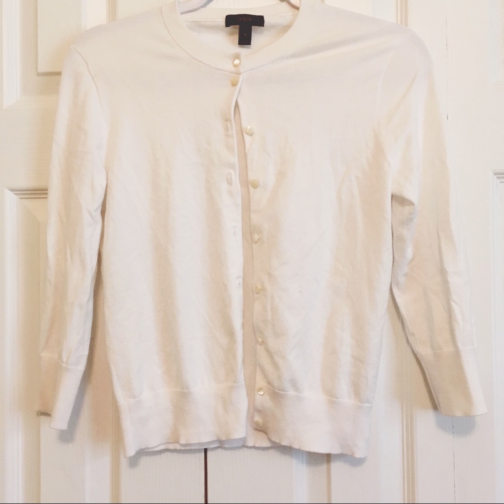 White Button Up Sweater